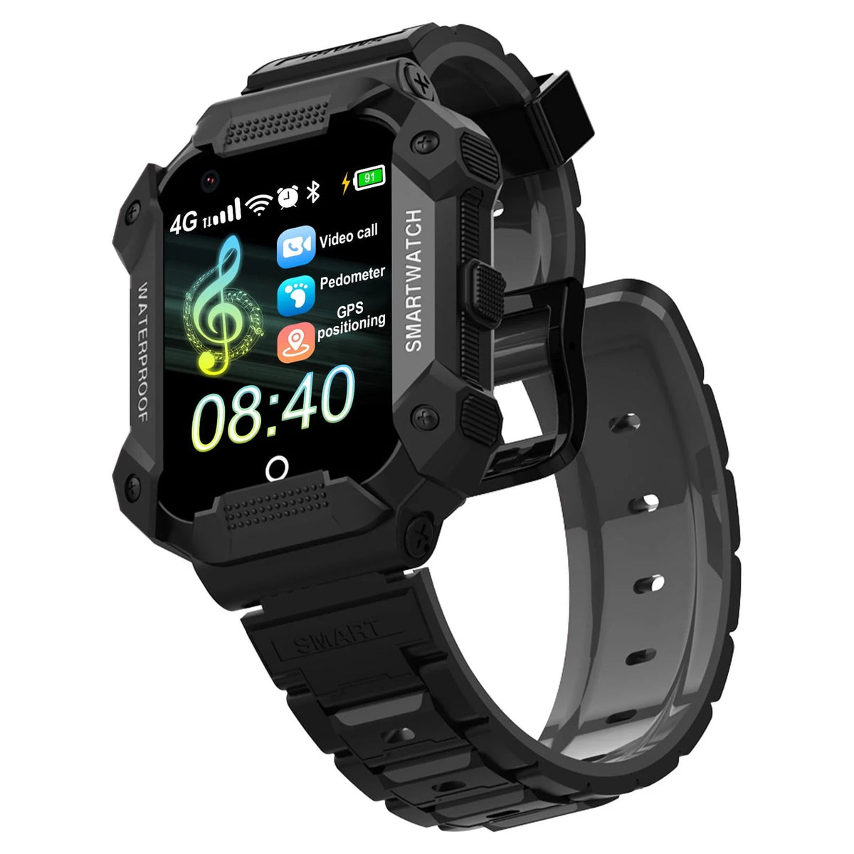 Black Kids Smart Watch with 4G SIM GPS A559246