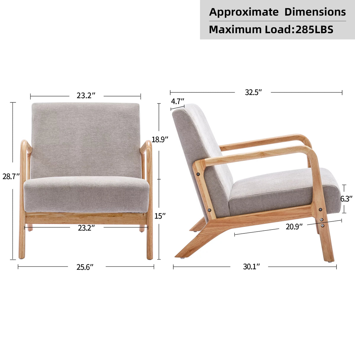 Mid Century Modern Chenille Accent Chair B62065