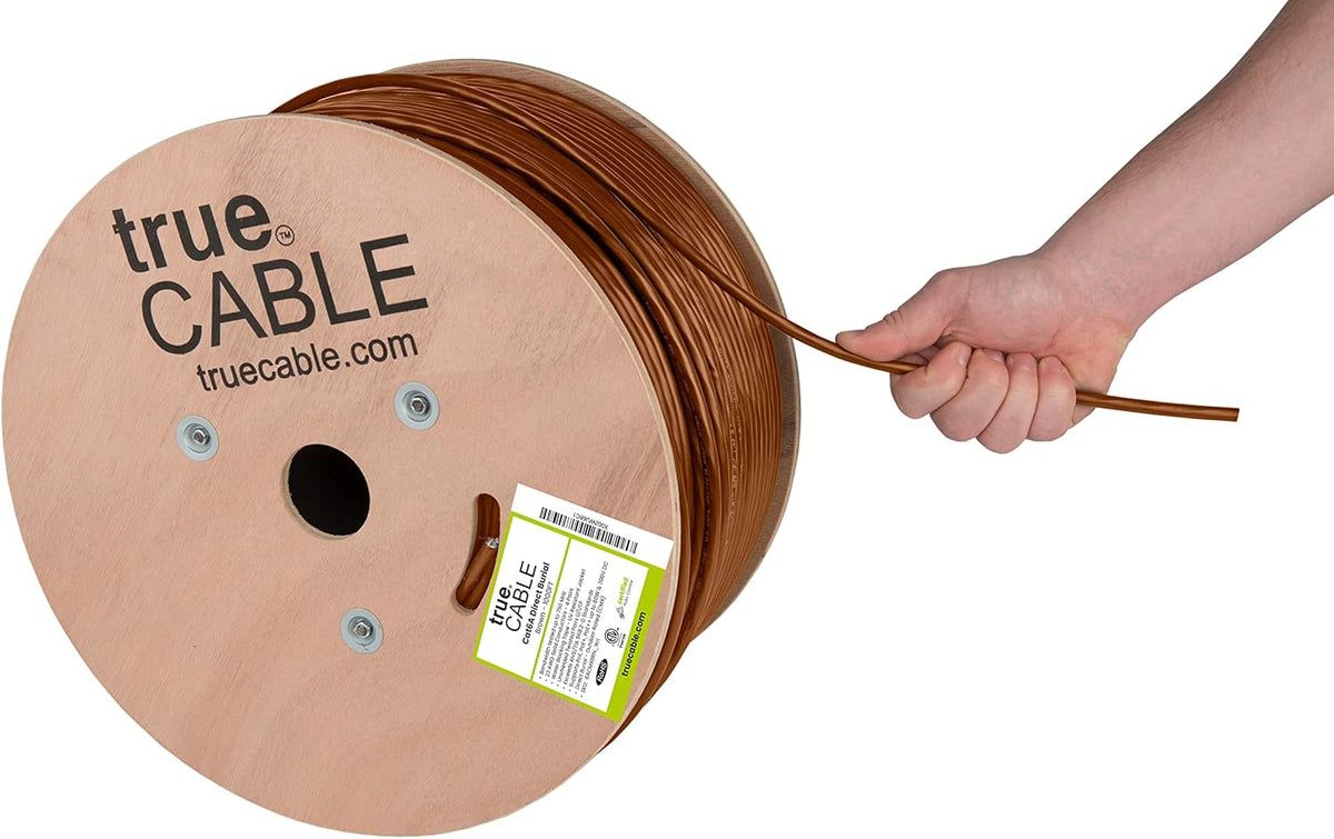 1000ft White 23AWG Solid Bare Copper Cat6A Bulk Ethernet Cable E46821