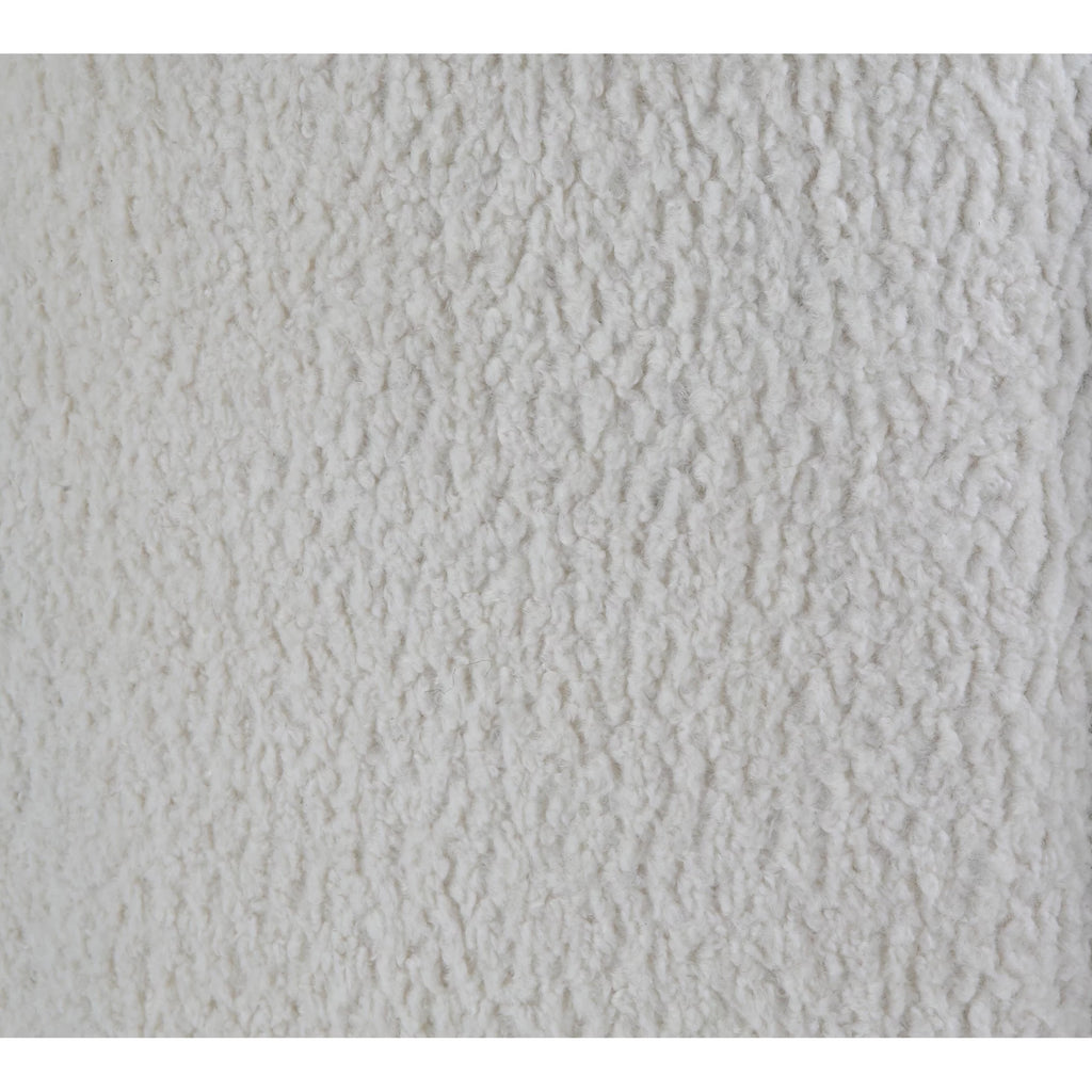 White Teddy Sherpa Wooden Frame Sofa N2913