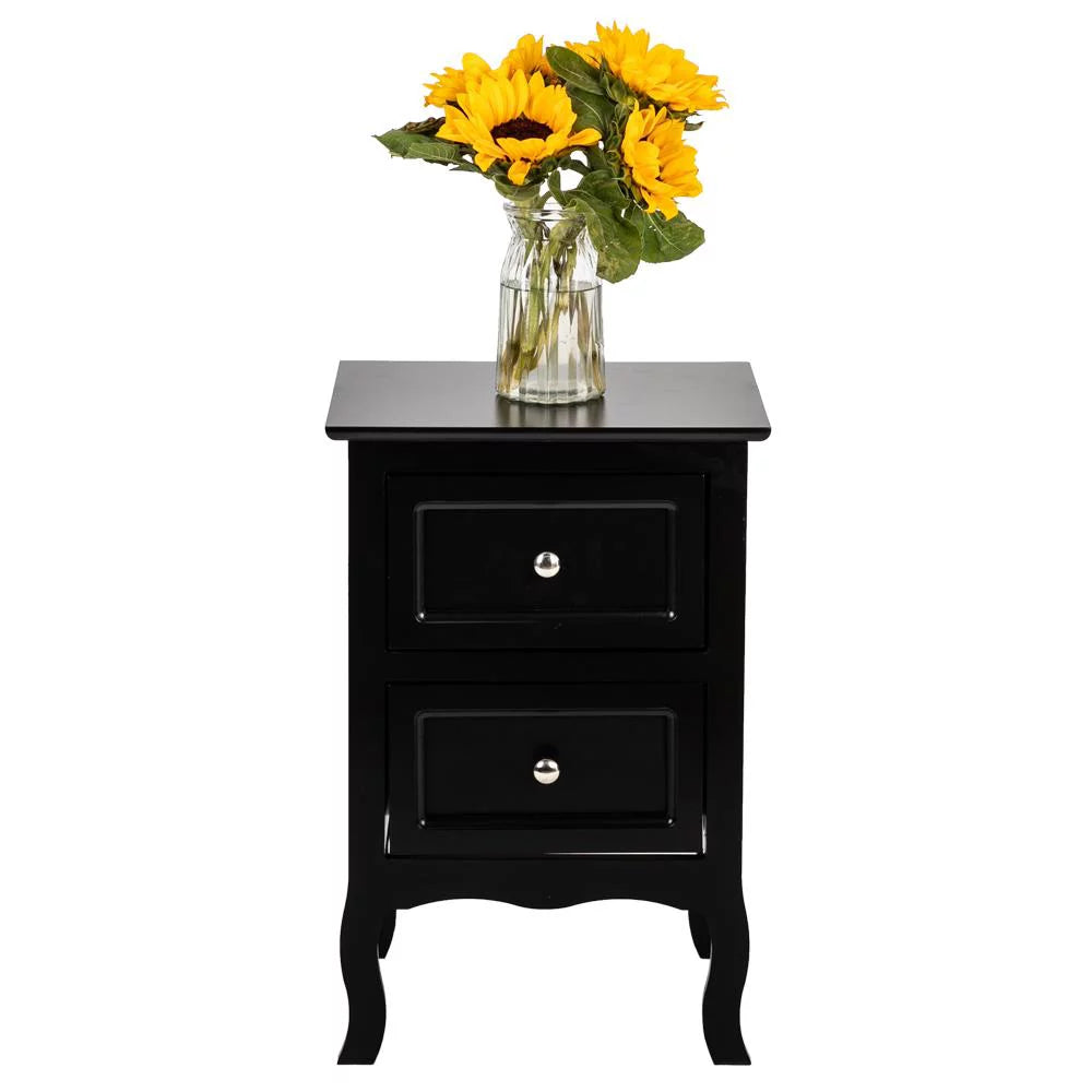 Black Wood Nightstand V1491