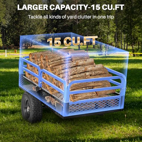 Heavy Duty Steel ATV Dump Trailer with Removable Sides and 2 Tires R714030