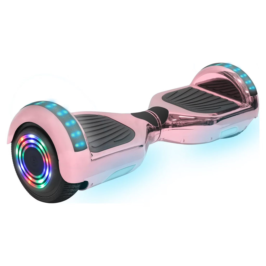 Pink Chrome Self Balancing Electric Scooter with LED Lights K7274