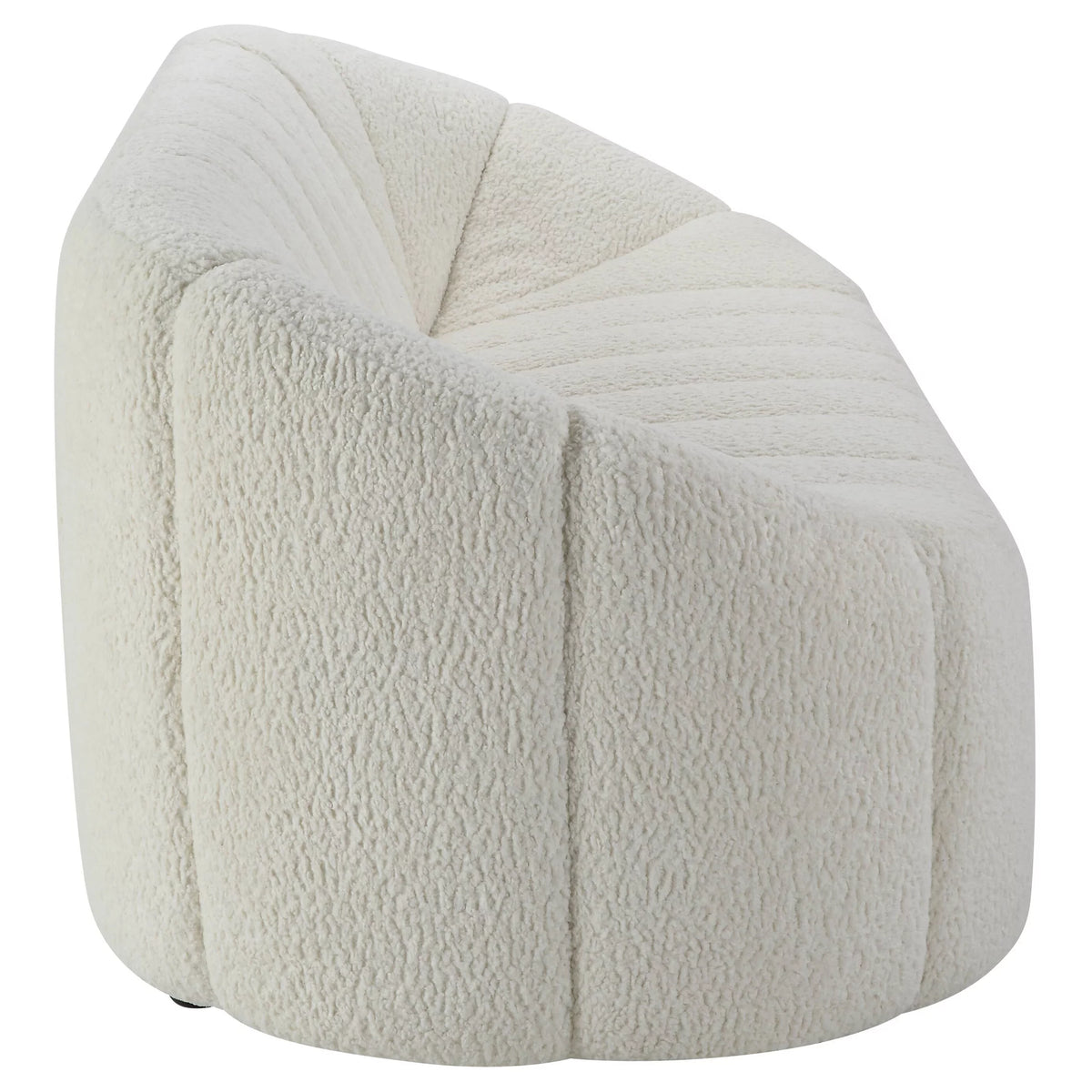 White Teddy Sherpa Wooden Frame Sofa N2913