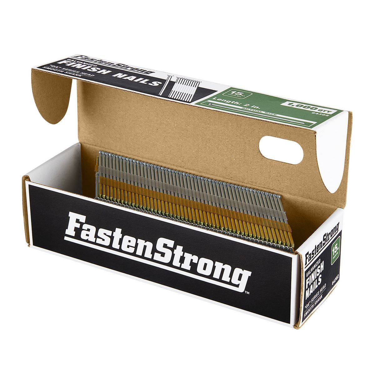 2 in. 15 GA Galvanized Finish Nails, 1000-Pack T675495