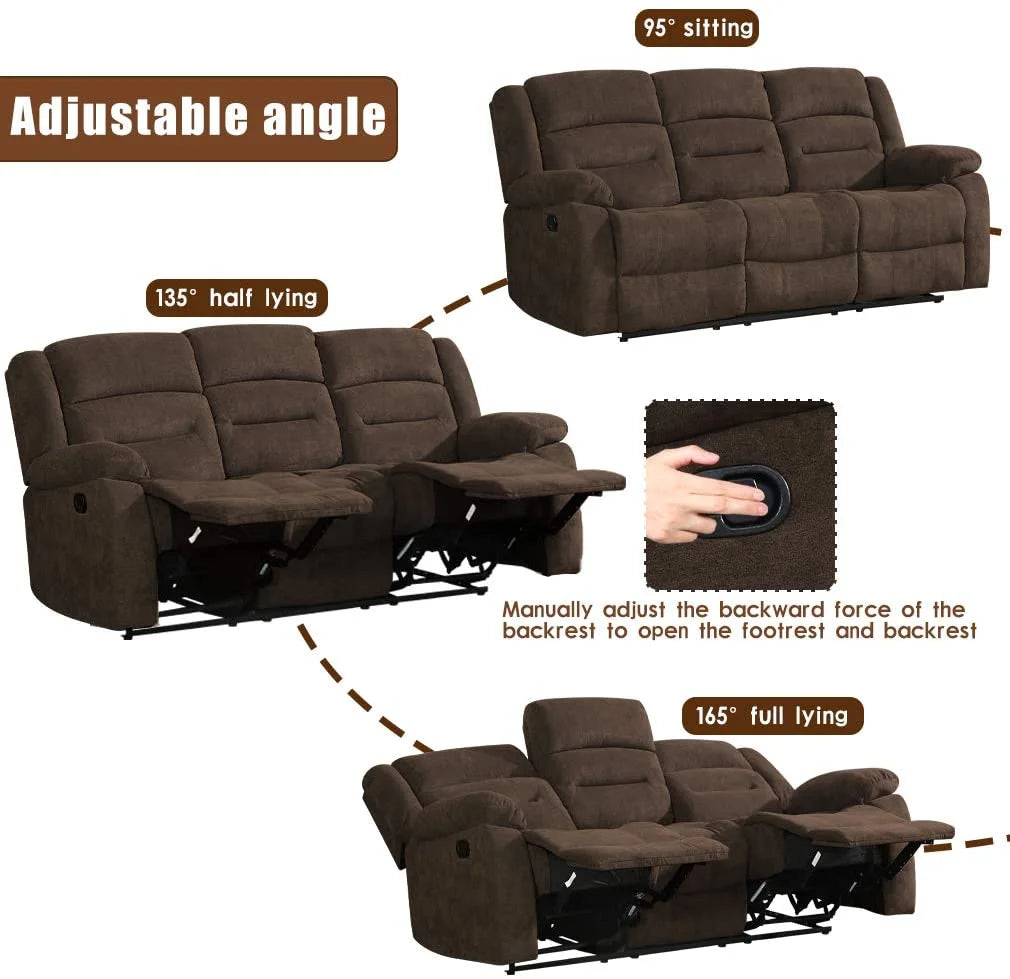 3 Seater Manual Reclining Sofa Set W685