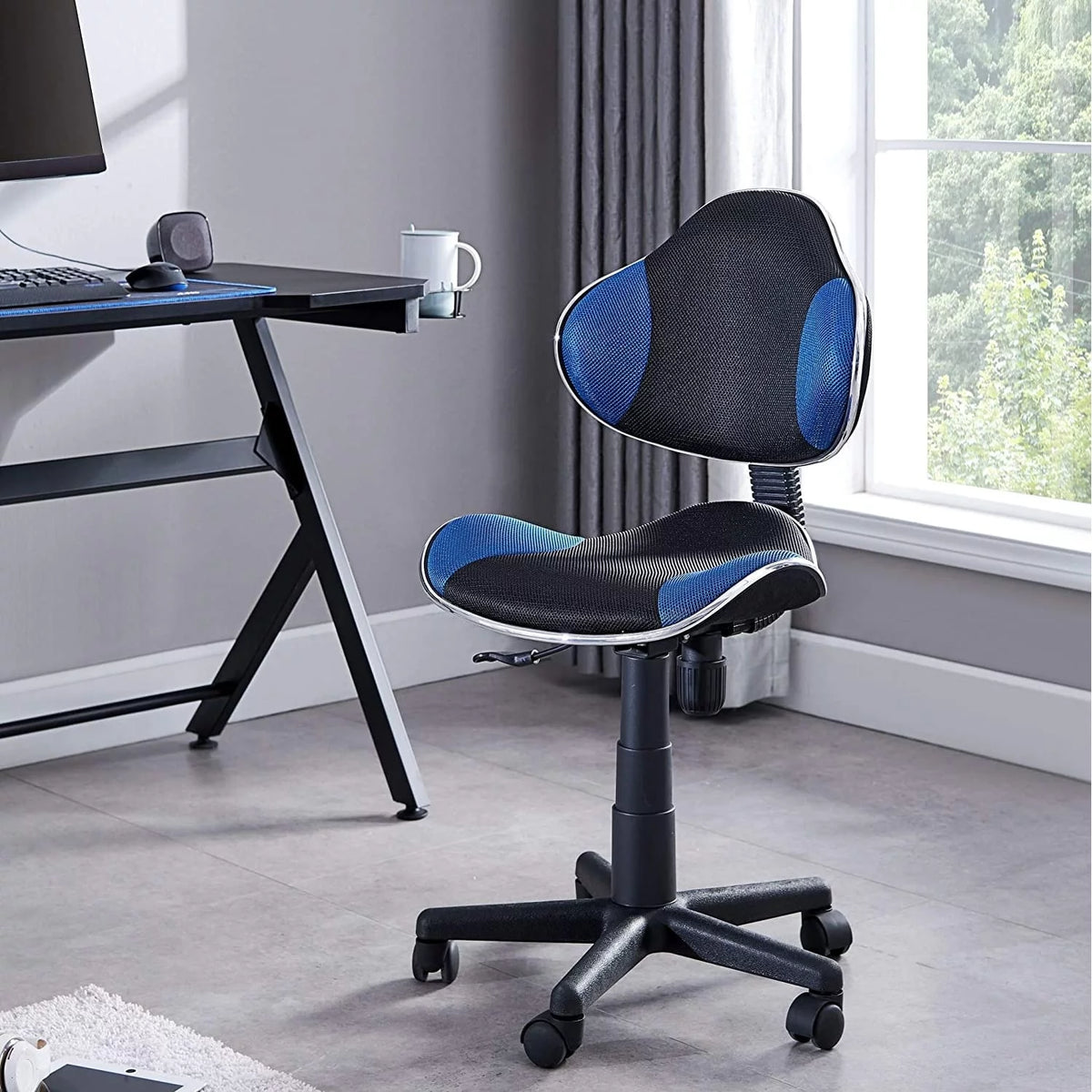 Black Blue Ergonomic Mesh Office Chair W507