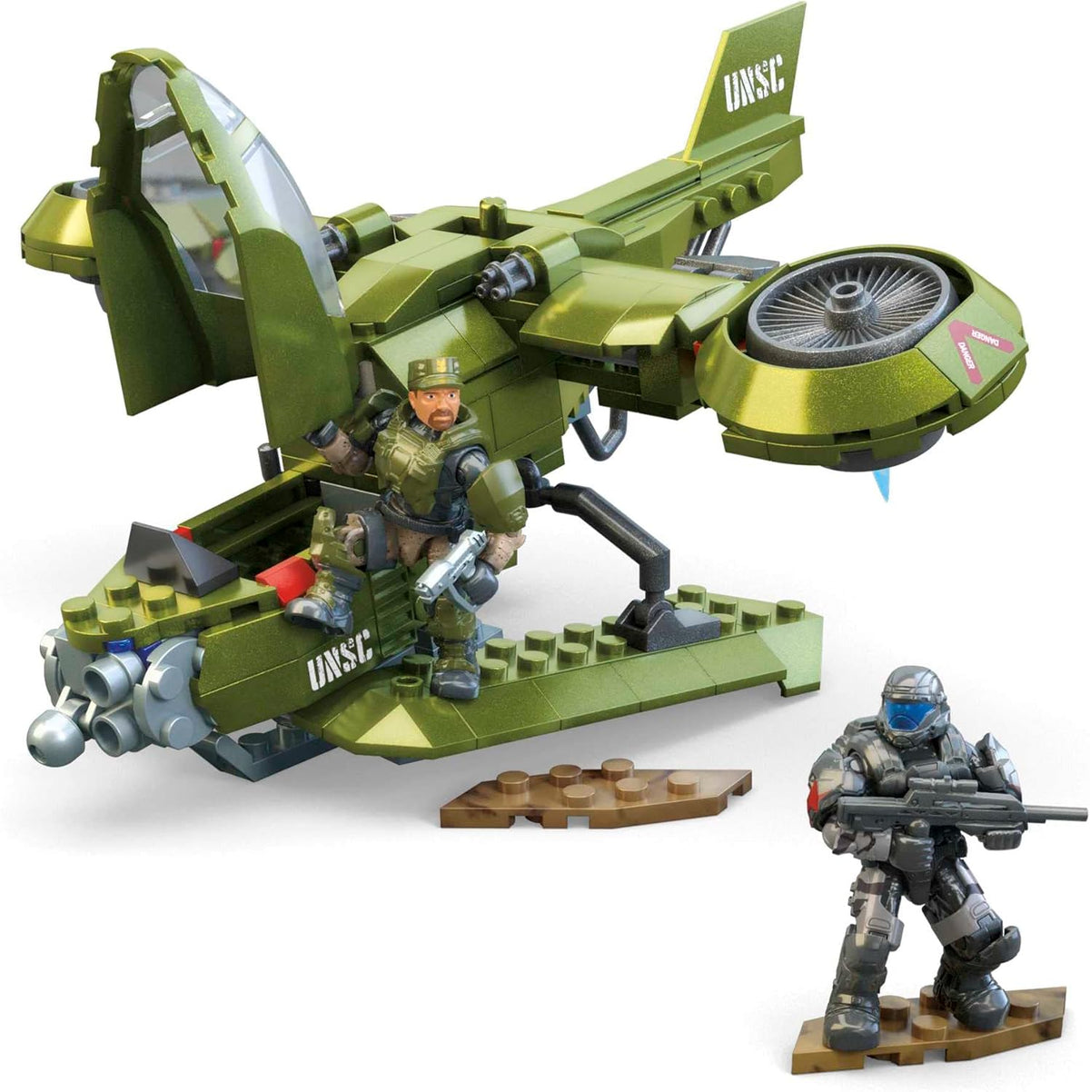 291 Piece UNSC Hornet Recon Aircraft Building Set with 2 Micro Action Figures T655
