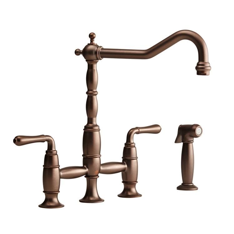 Victorian Two-Handle Kitchen Faucet - Carbon Bronze U472