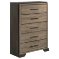 5 Drawer Chest Brown Light Taupe R878826
