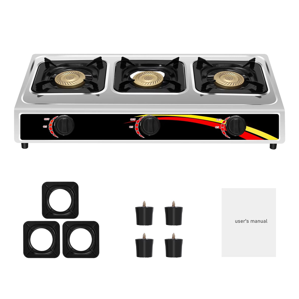 3 Burner Stainless Steel Portable Camping Gas Stove R153