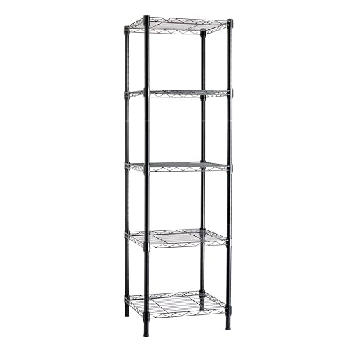 3-Shelf Adjustable Heavy Duty Steel Wire Rack Storage Shelving, Chrome E174
