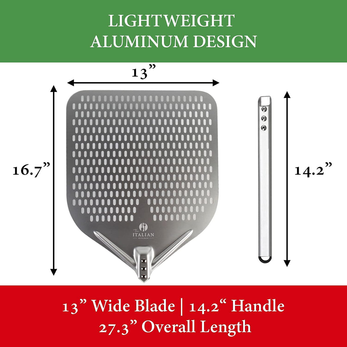 13" Aluminum Pizza Peel Pack of 2 X10719