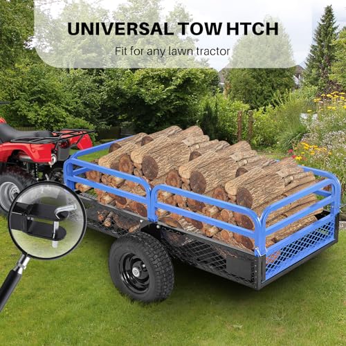 Heavy Duty Steel ATV Dump Trailer with Removable Sides and 2 Tires R714030