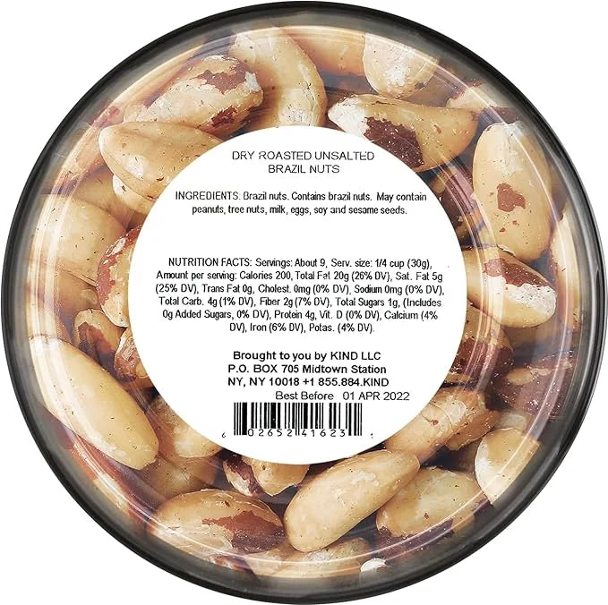 Dry Roasted Unsalted Brazil Nuts L586