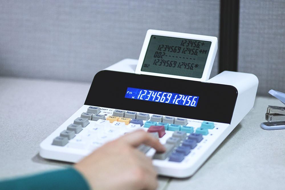12-Digit LCD Paperless Printing Calculator H38622