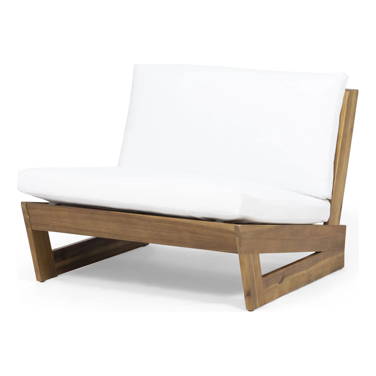 Acacia Wood Club Chairs with Cushions, Set of 2 R8431