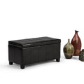 Black Storage Ottoman Bench P6394