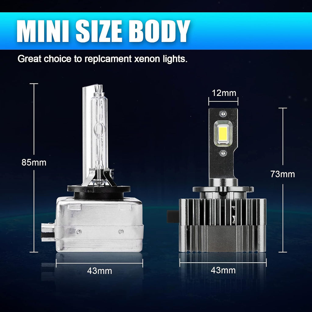 2 PCS 6000K White LED Headlight Bulbs K40303