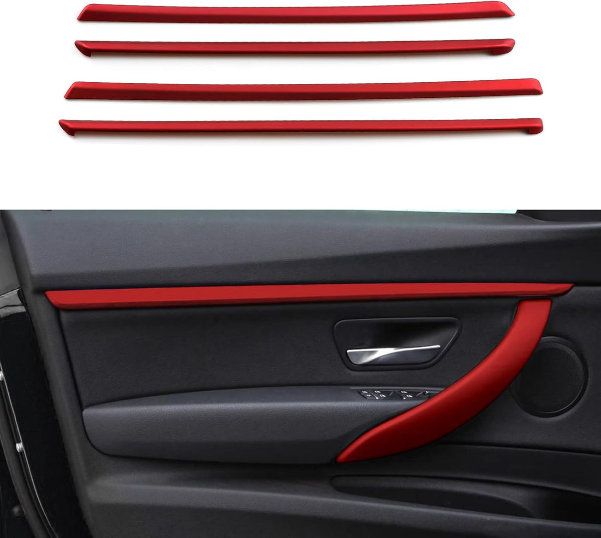 2PCS Car Door Handles Cover Sticker Decal ABS Trim (Blue) W3889