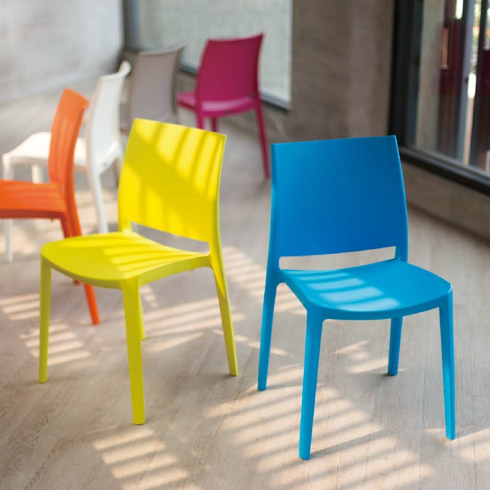 Dark Gray Stackable Patio Dining Chair, Set of 4 W3566