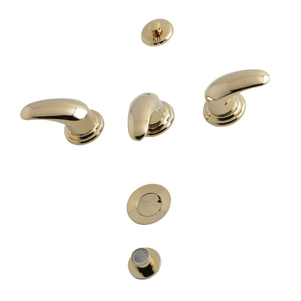 Polished Chrome Three Handle Bidet Faucet with Brass Pop-Up I81558