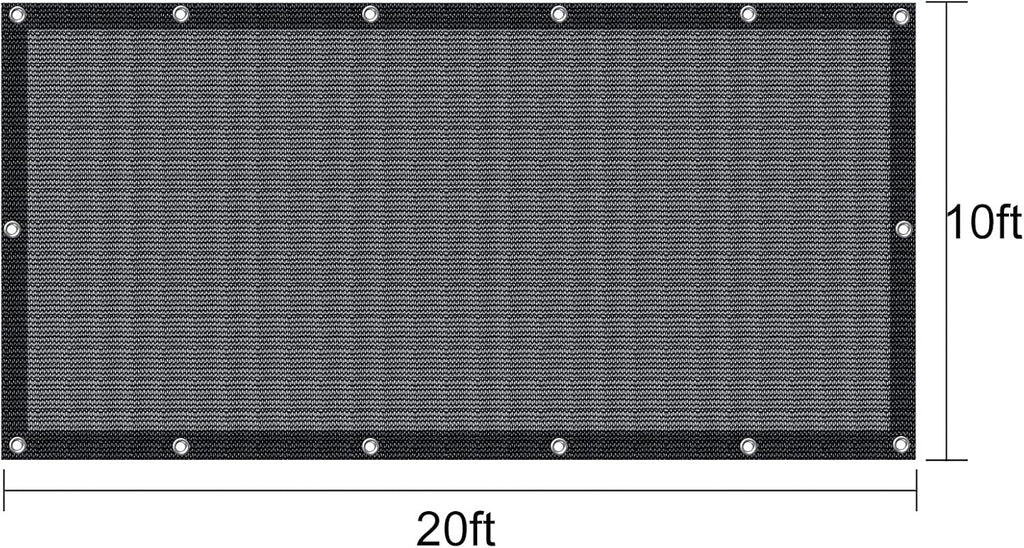 Black Heavy-Duty Mesh Tarp 10ftx20ft Pack of 2 K68860