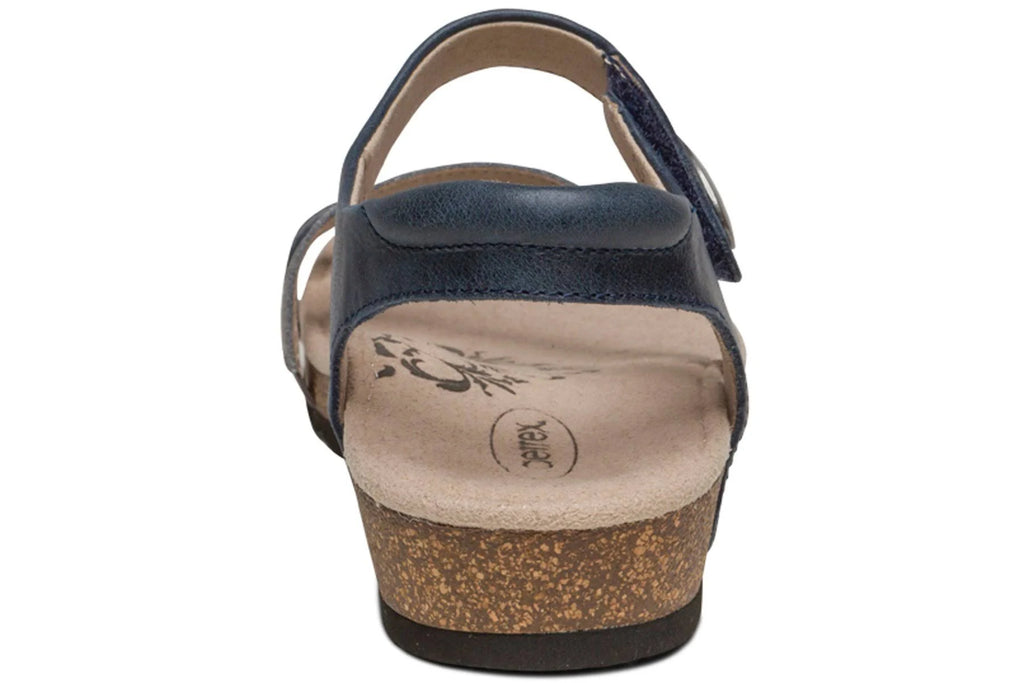 Navy Leather Shoes H821