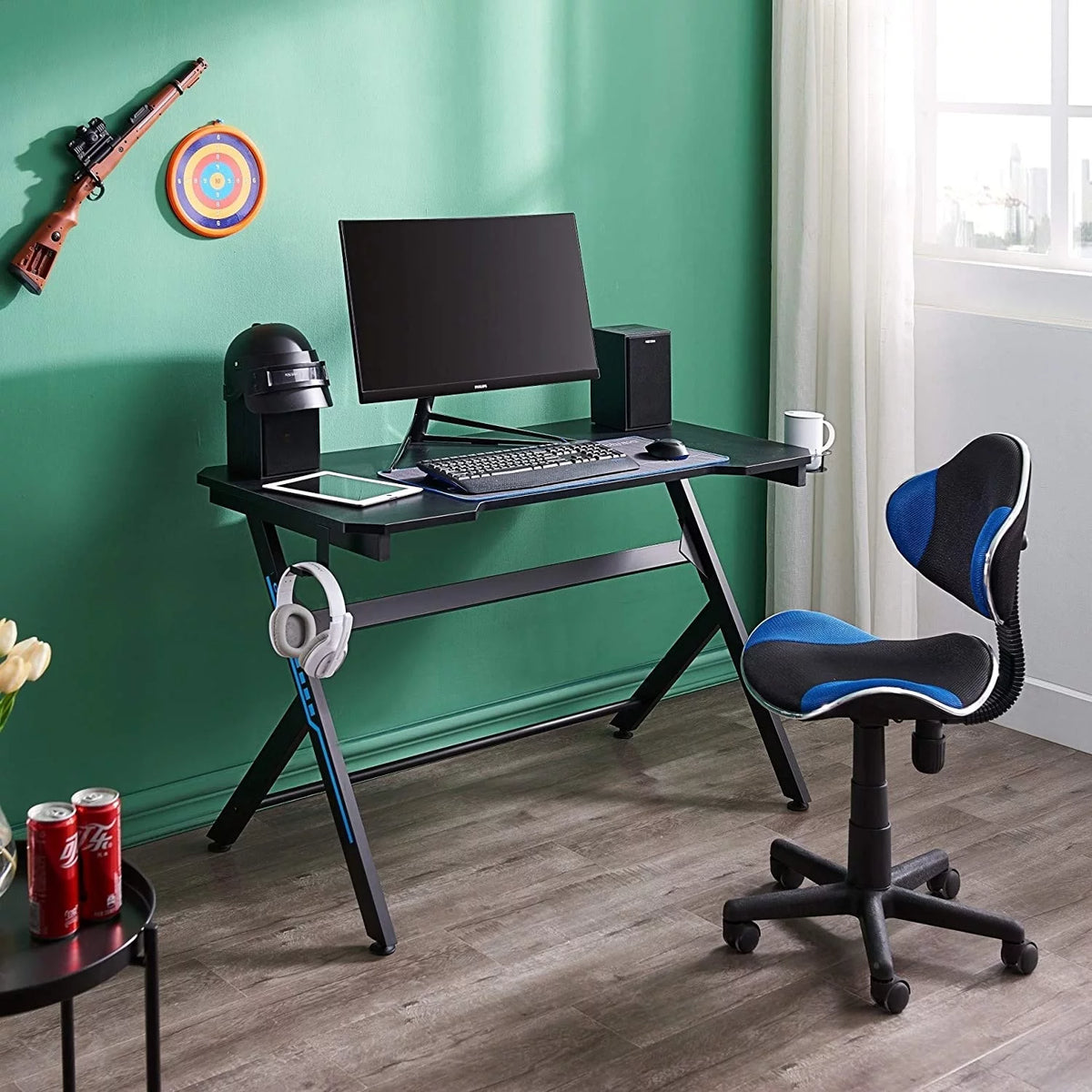 Black Blue Ergonomic Mesh Office Chair W507