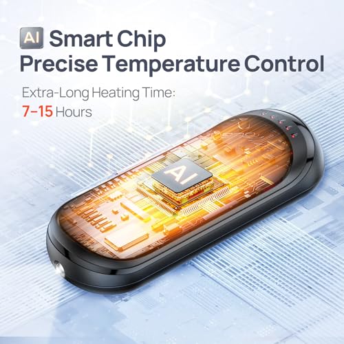 Rechargeable Hand Warmers 2 Pack, 6000mAh Electric Hand Warmer D12562