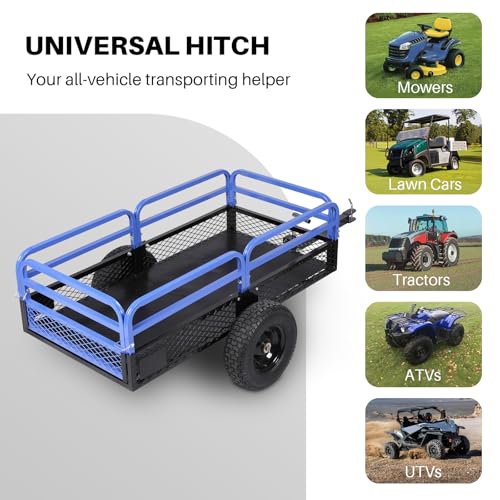 Heavy Duty Steel ATV Dump Trailer with Removable Sides and 2 Tires R714030
