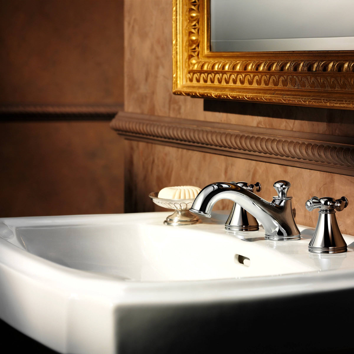 Brushed Nickel Widespread Bathroom Sink Faucet K10426