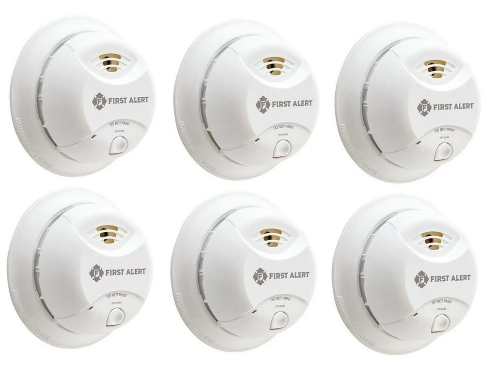6 PACK Lithium Battery Ionization Smoke Alarm R90854