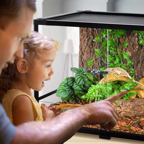 34 Gallon Glass Reptile Tank 24" x 18" x 18" with Sliding Door E337500