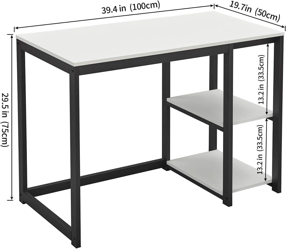 40 inch Computer Desk with 2-Tier Shelves L799200