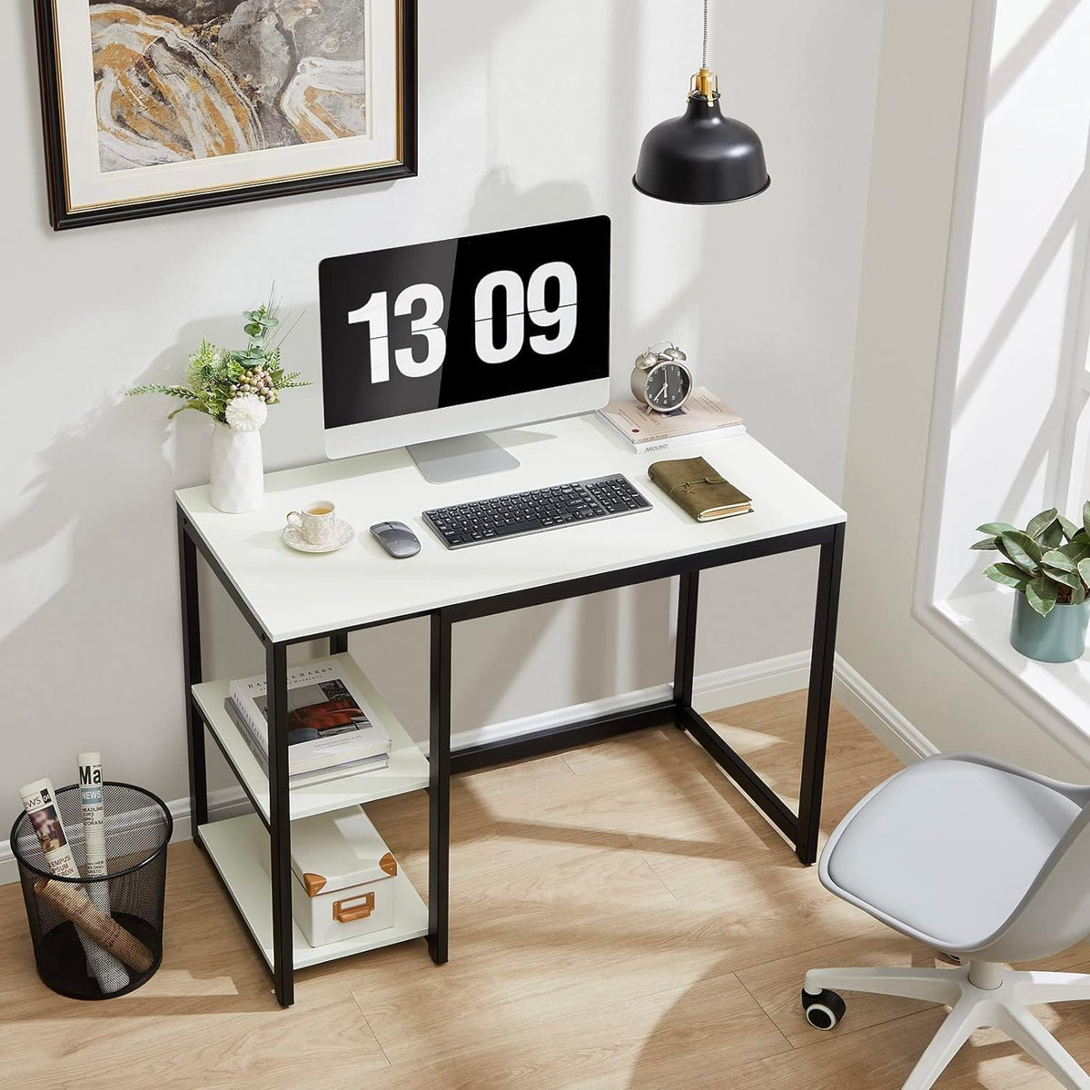 40 inch Computer Desk with 2-Tier Shelves L799200