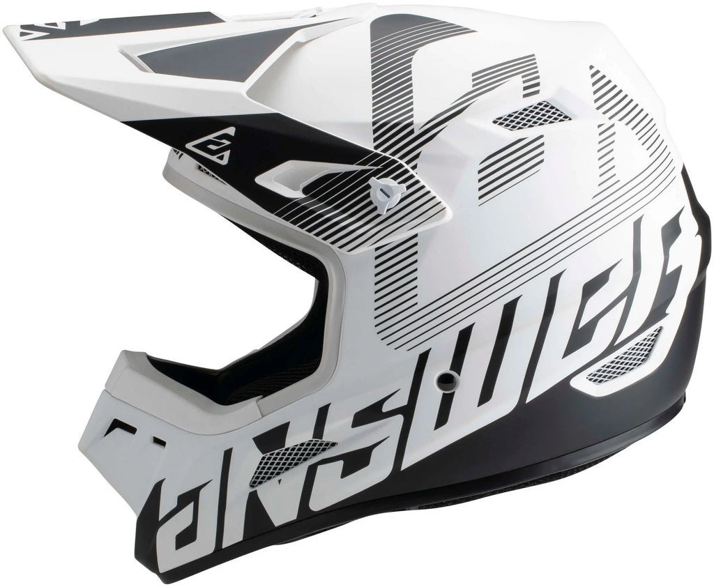 White/Black Offroad Helmet Y12930
