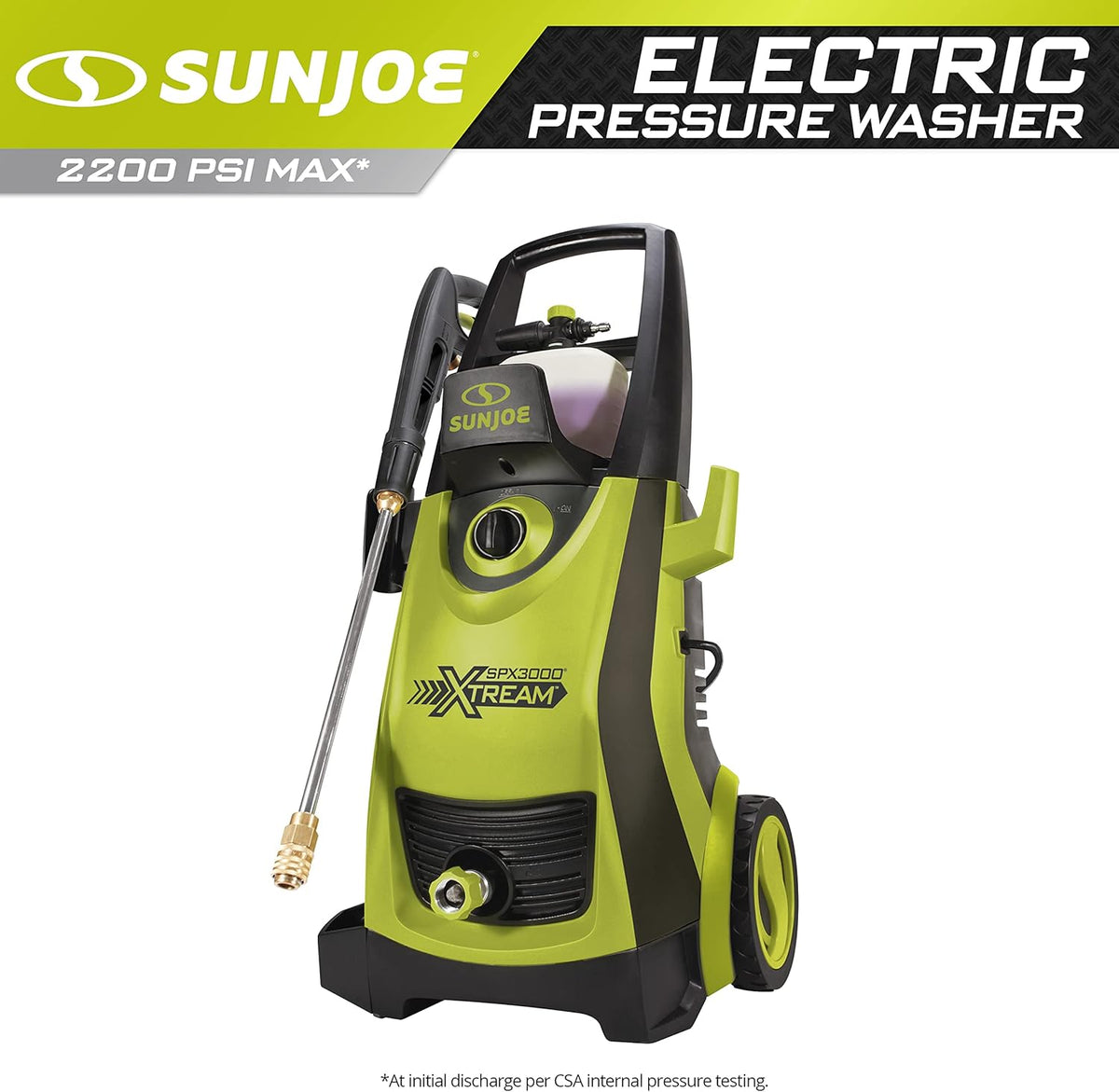 2200 Max PSI 1.65 GPM 13 Amp Electric Pressure Washer J4912