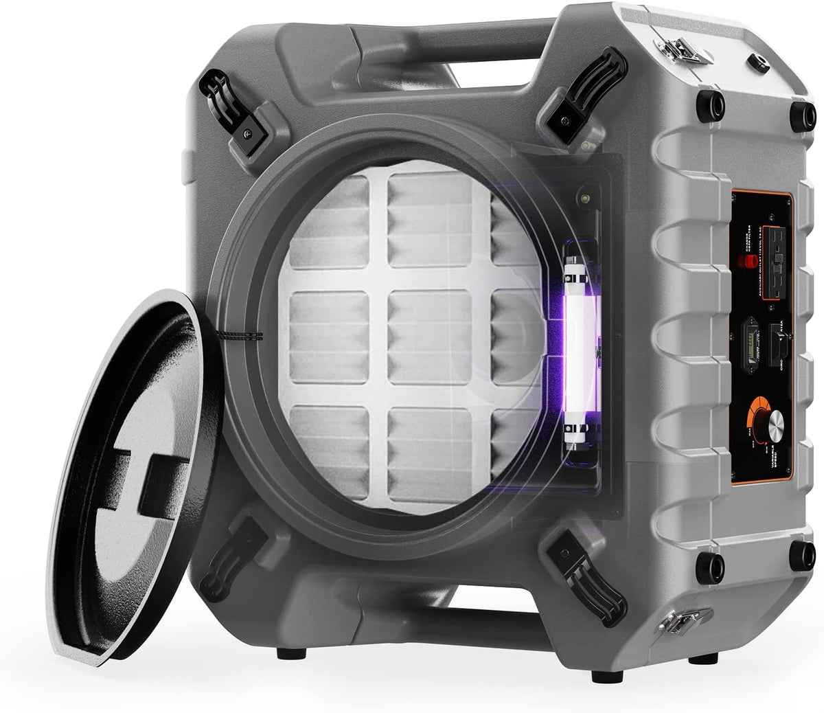 3 Stage HEPA Activated Carbon Air Scrubber 550 CFM Grey Y498