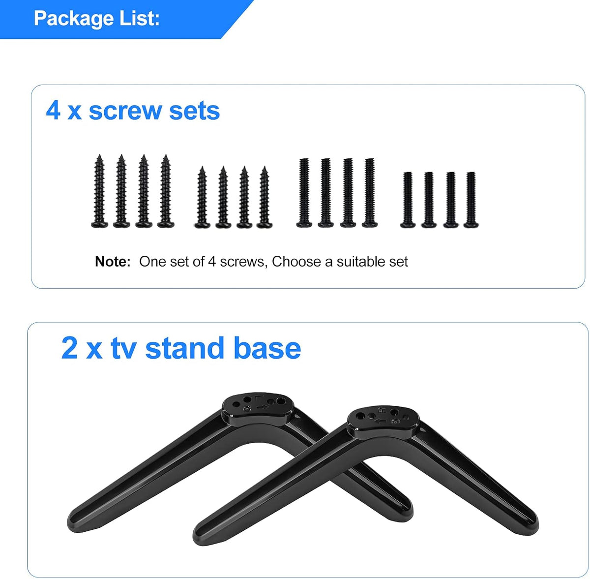Black TV Stand with Screw Set D960213