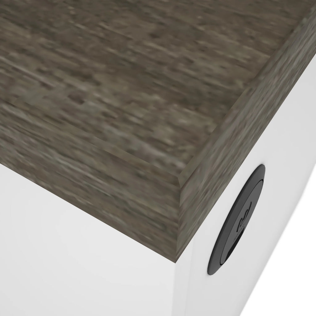 71W Desk Shell in Walnut Grey & White K290