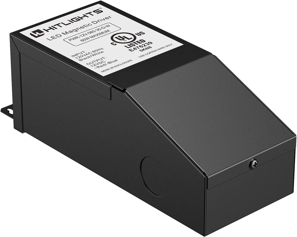 60W Dimmable LED Driver Transformer, 110V AC to 12V DC, Pack of 2 Q197