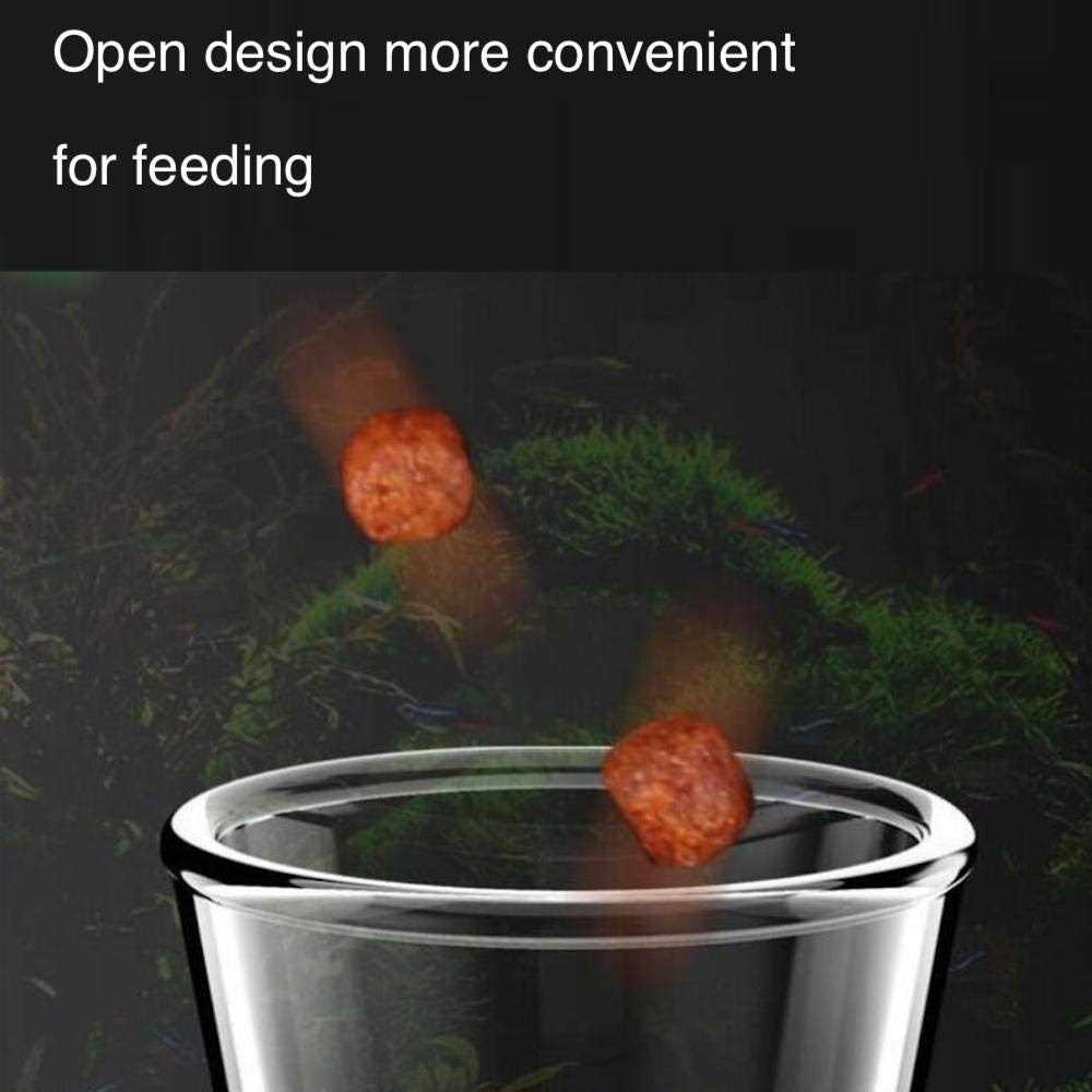 Aquarium Shrimp Feeding Tube and Dish Clear Crystal Glass Z88700