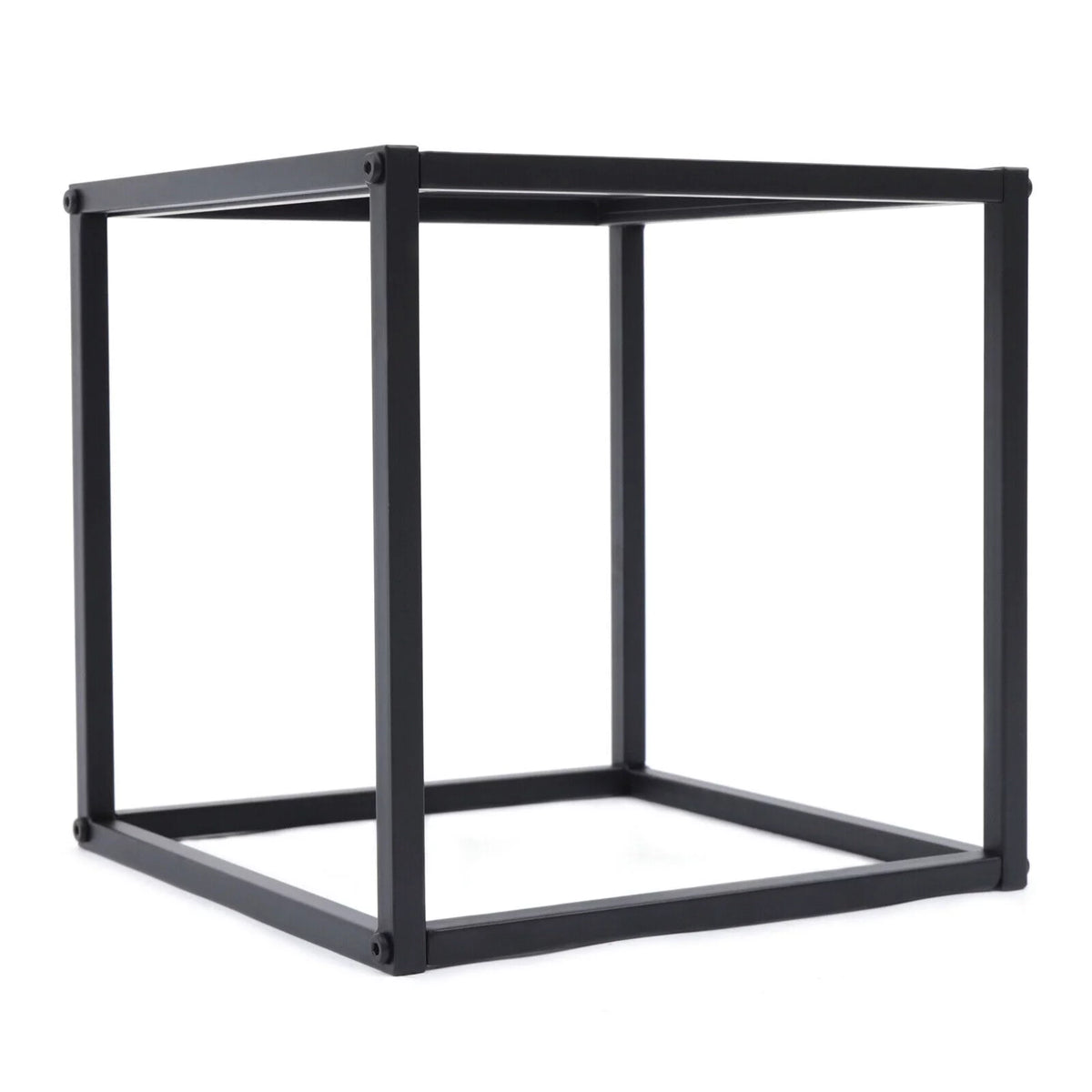 Square Coffee Table End Table Metal Side Table Matt Black R399059