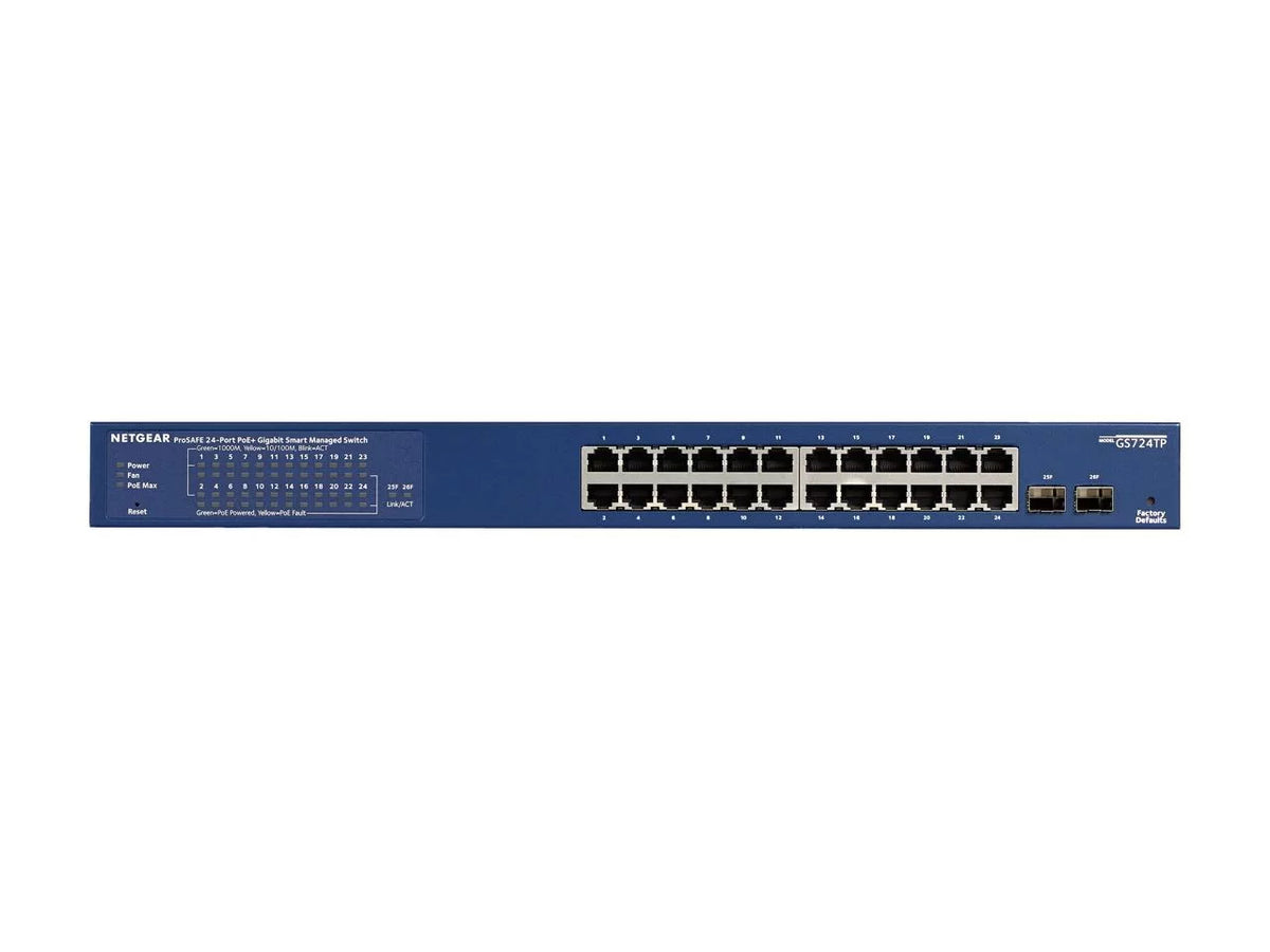 24-Port Gigabit PoE+ Smart Managed Switch with 2 SFP Ports N15484