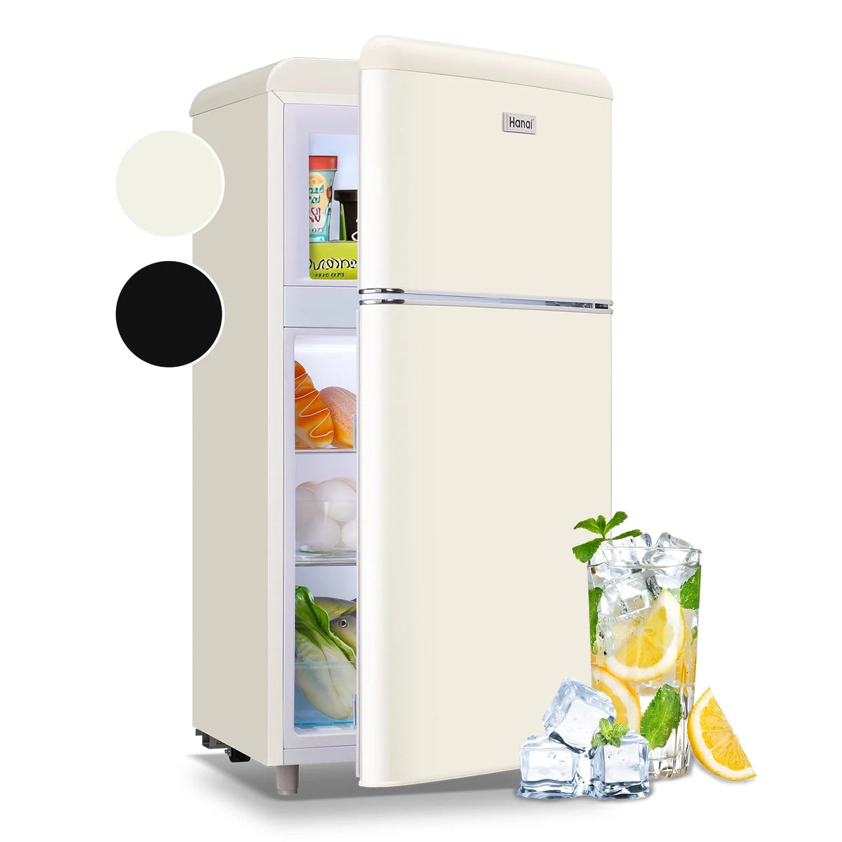 3.5 Cu.ft Retro Mini Fridge with Freezer I2607
