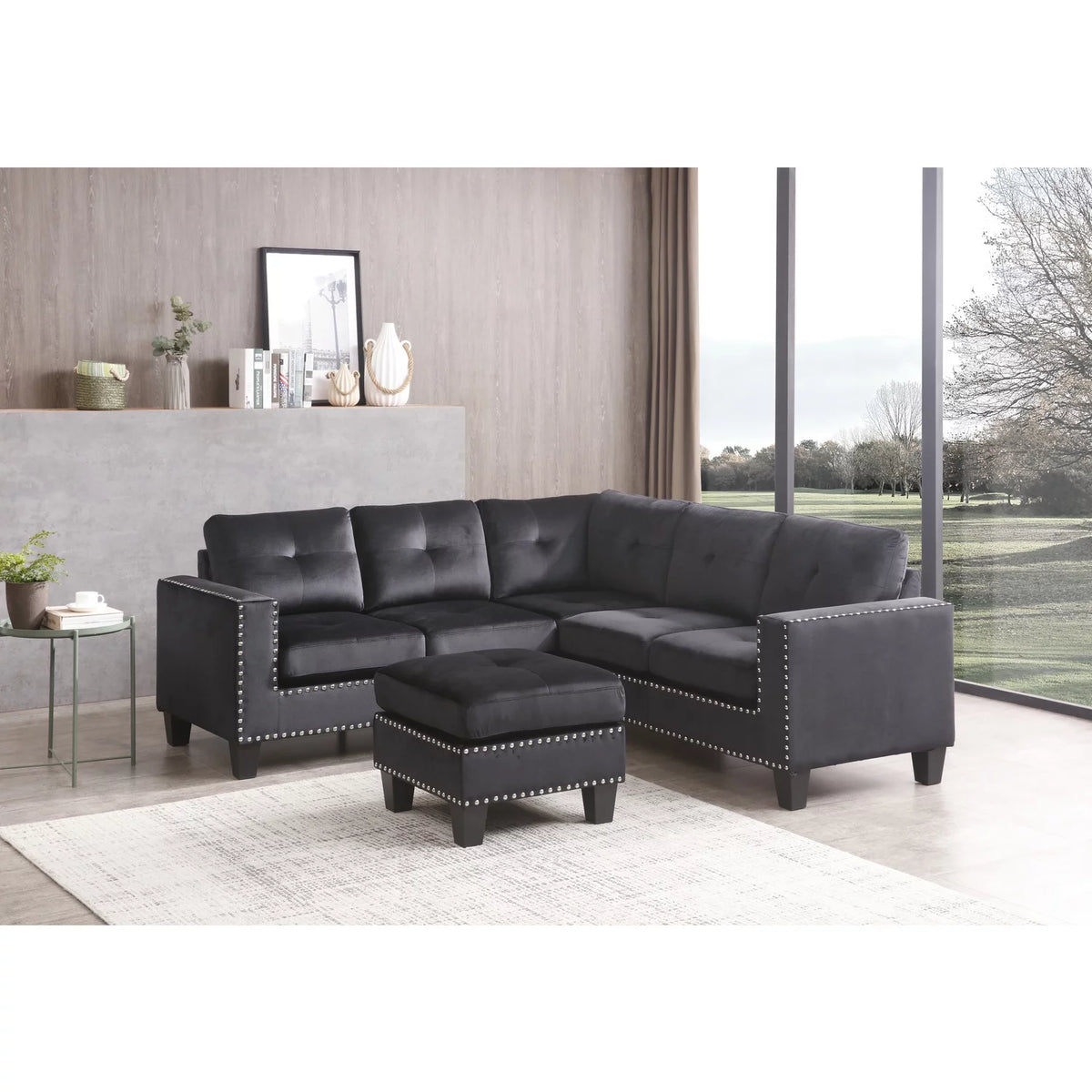 Black Sectional E425759