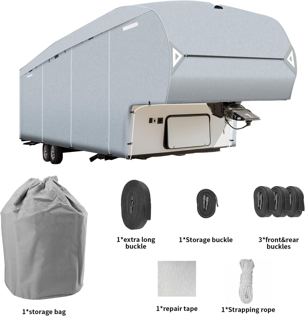 41' to 44' Fifth Wheel RV Cover with Repair Accessory Z599