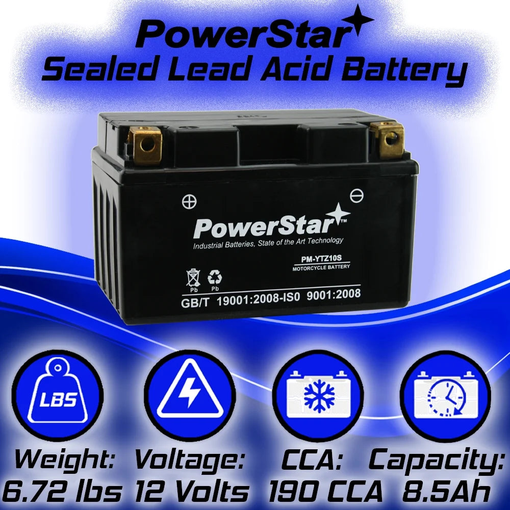 Motorcycle Battery Compatible with Kawasaki Ninja ZX-10R 2016 to 2019 F70971