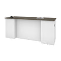 71W Desk Shell in Walnut Grey & White K290
